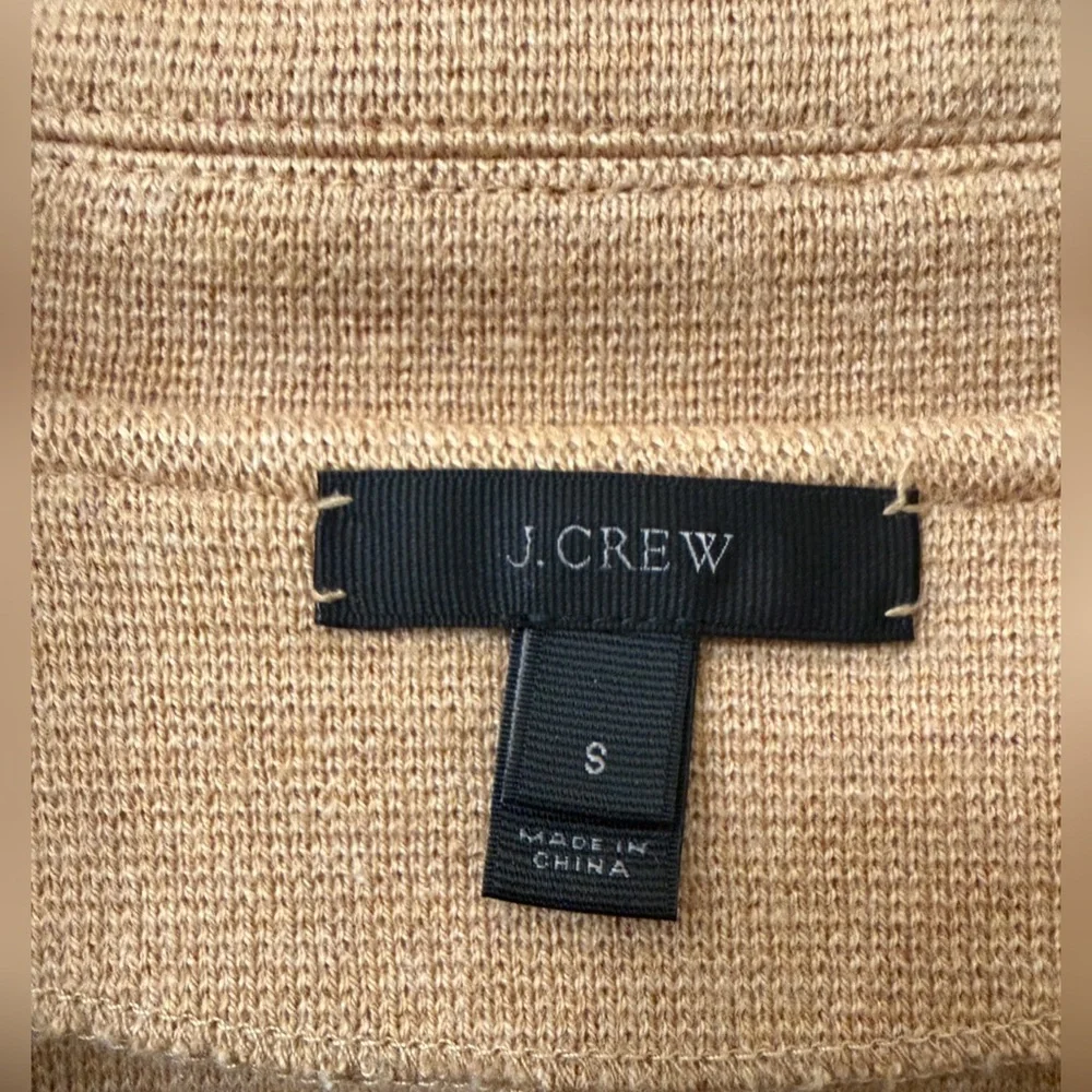 J. Crew Camel Sophie Open Front Sweater Blazer Cardigan - S